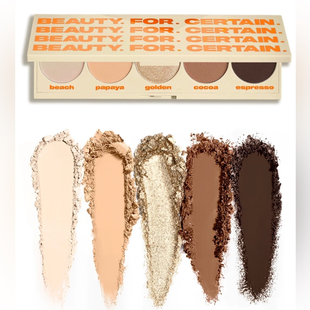 NEW Beauty For Certain Eyeshadow Palette Playa to Palazzo 5 shades brown gold